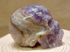 Amethist met agaat human skull