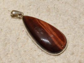 Kattenoog hanger in zilver