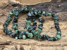 Robijn in zoisiet armband split