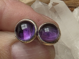 Amethist oorbellen in zilver
