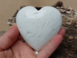 White plume agaat hart