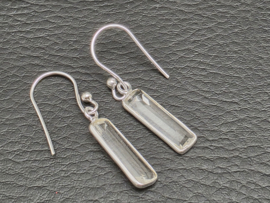 Bergkristal oorbellen in zilver