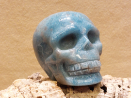 Blauwe paraiba kwarts human skull