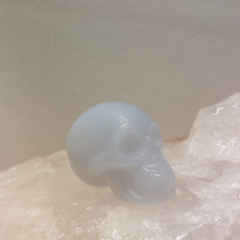 Blauwe chalcedoon human skull