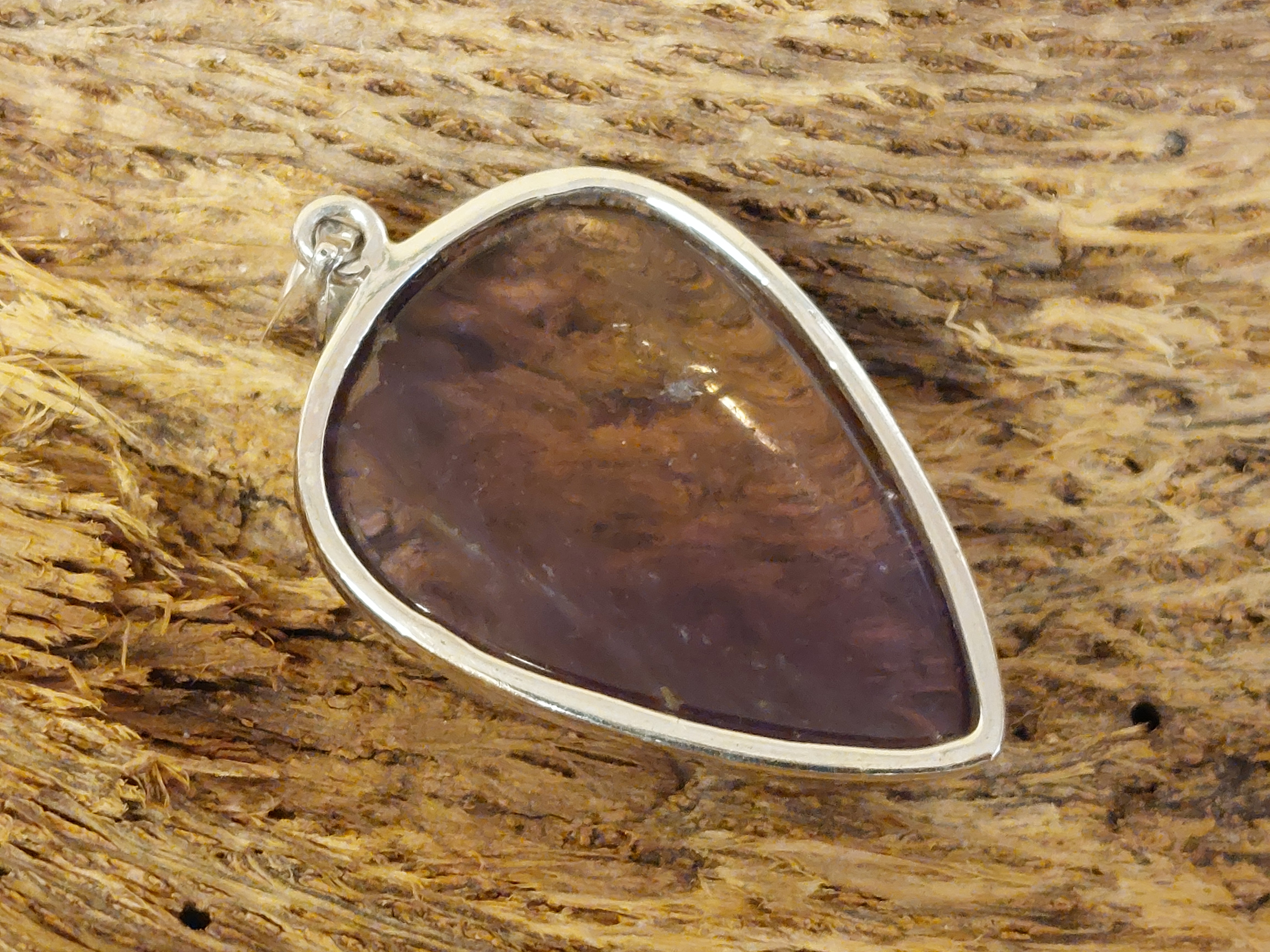 Ametrien hanger in zilver