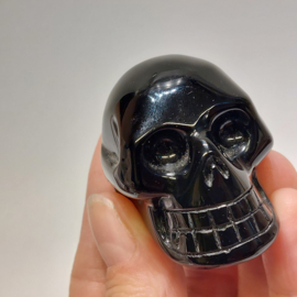 Zwarte obsidiaan human skull
