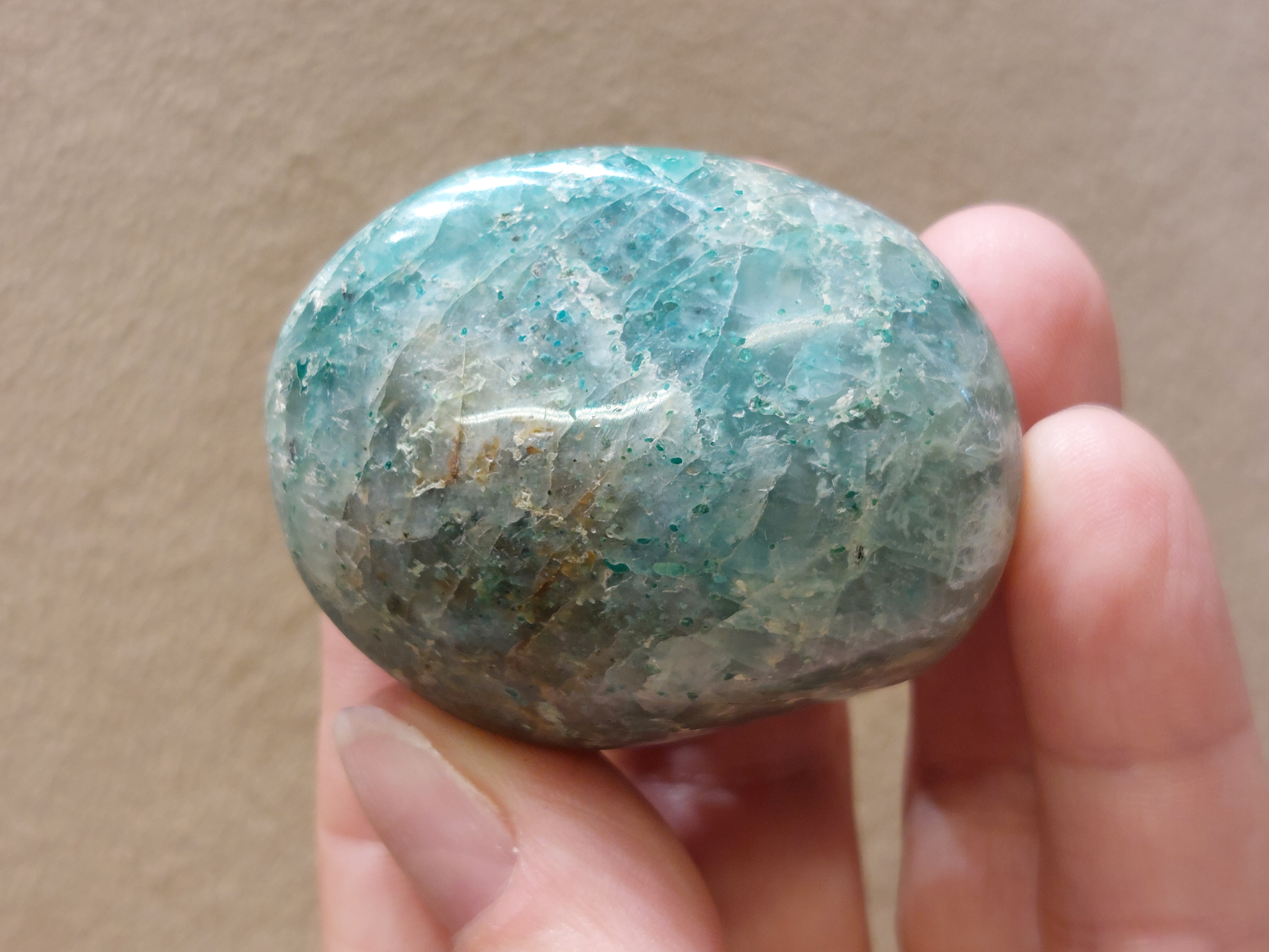 Chrysocolla handsteen