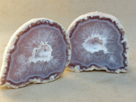 Agaat geode set/paartje