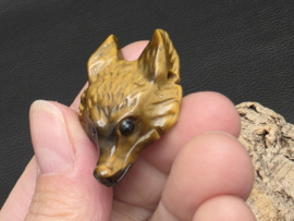 Tijgeroog wolf hanger doorboord