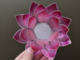 Lotus sfeerlicht roze met zilverrand