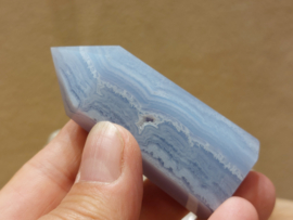 Blauwe chalcedoon of blue lace agaat punt
