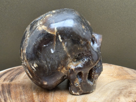 Blauwe amber human skull