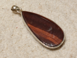 Kattenoog hanger in zilver