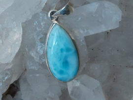 Larimar hanger in zilver