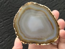 Agaat schijf natuurlijke kleur