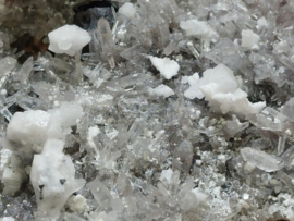 Kwarts met galeniet en mangano calciet, Peru