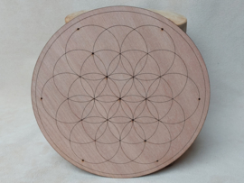 Grid plaat Flower of life 19 cm