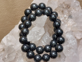 Shungit kogelarmband 12mm