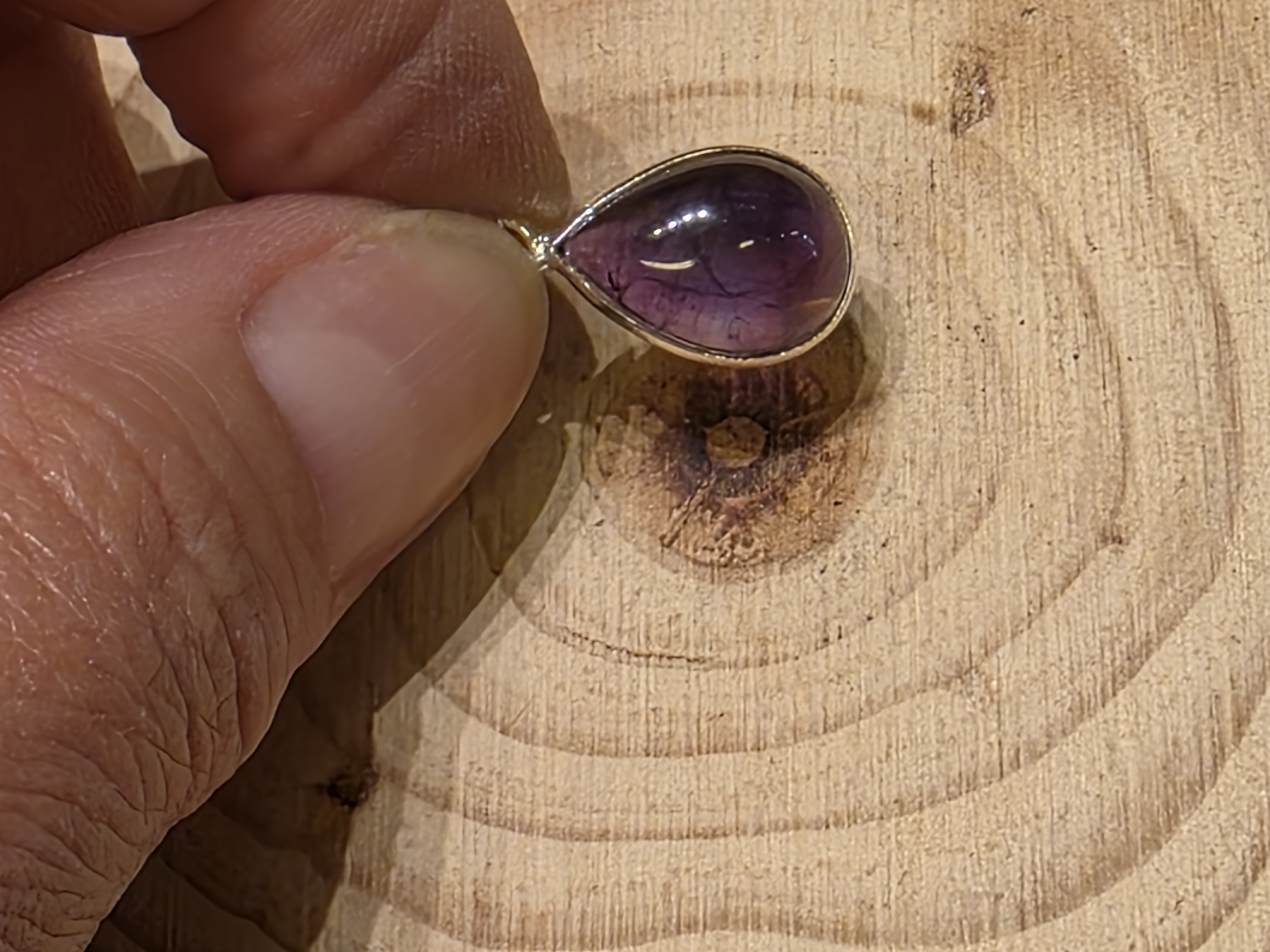 Amethist hanger in zilver