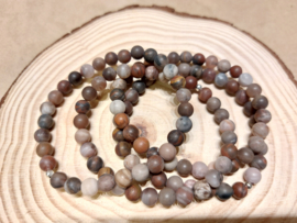 Versteend hout kogelarmband 6mm mat