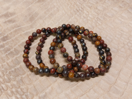 Tijgerijzer kogelarmband 6 mm