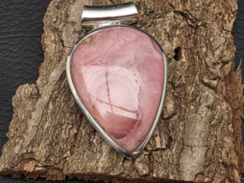 Rhodochrosiet hanger in zilver