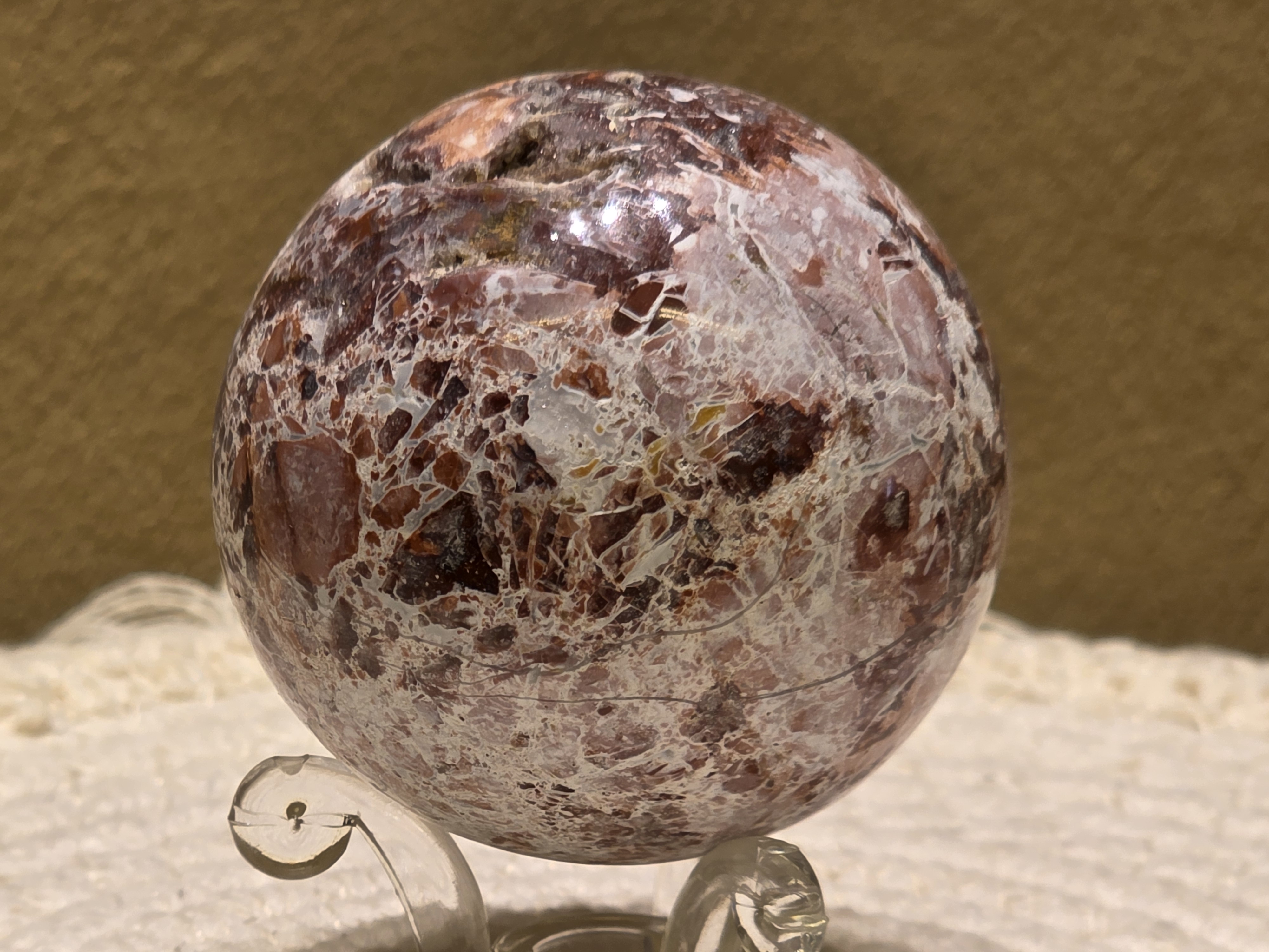 Druzy rode jaspis bol uit Indonesië