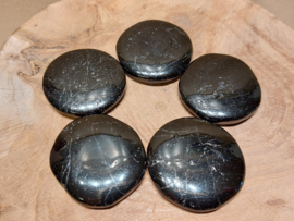Zwarte toermalijn platte steen