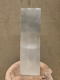 Seleniet/satijnspaat lamp 25cm met Tree of life