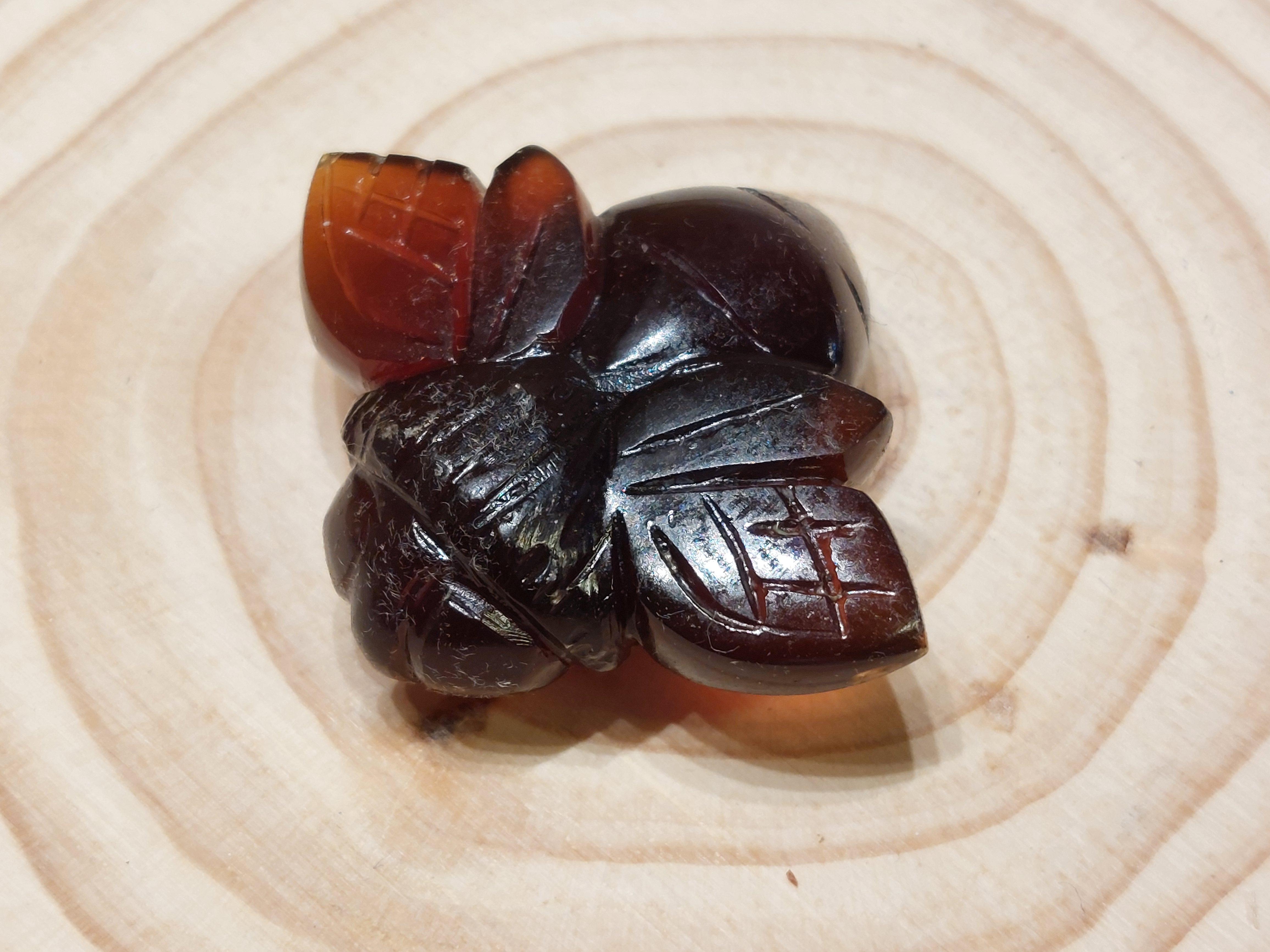 Blauwe amber bij