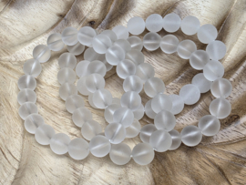 Bergkristal armband 10 mm mat