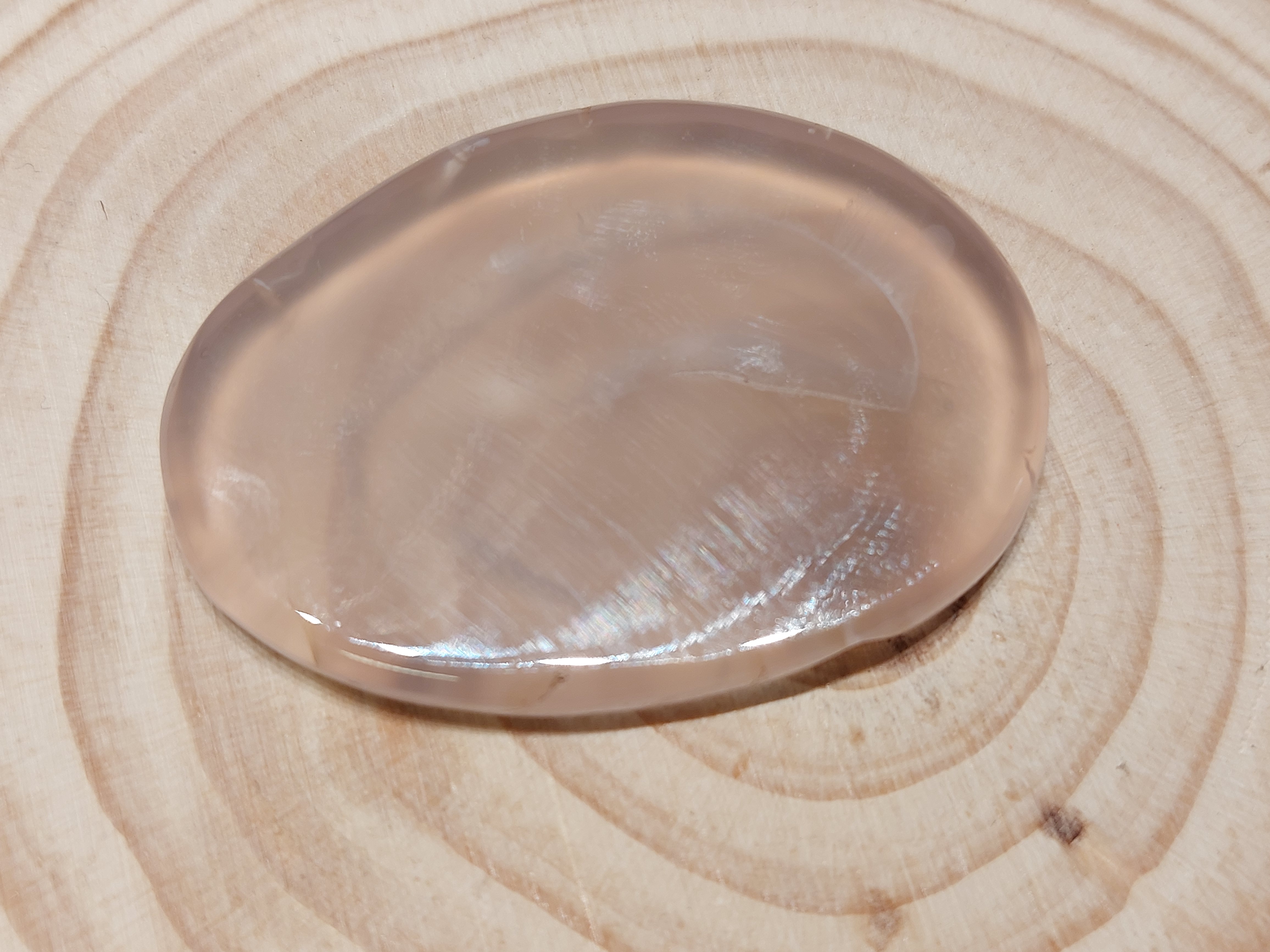 Roze chalcedoon platte steen