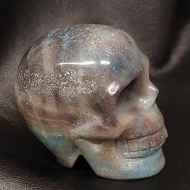Blauwe paraiba kwarts human skull