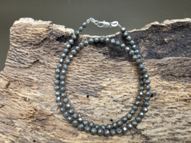 Pyriet ketting facet geslepen