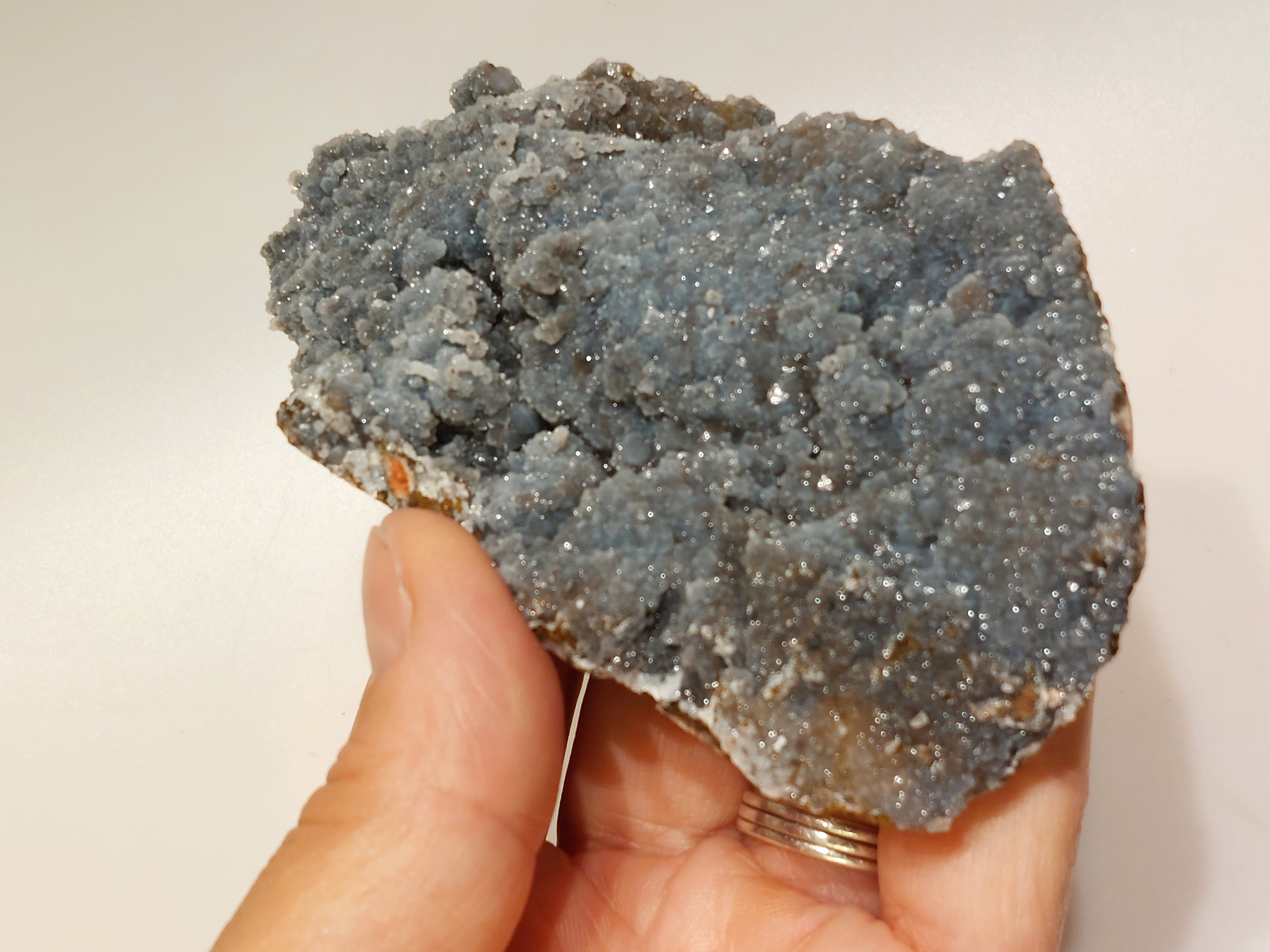 Blauwe chalcedoon uit Marokko