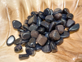 Blauwe goudsteen knuffelstenen, 6 stuks