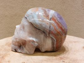 Amethist met agaat human skull