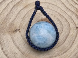Larimar hanger bol in macramé