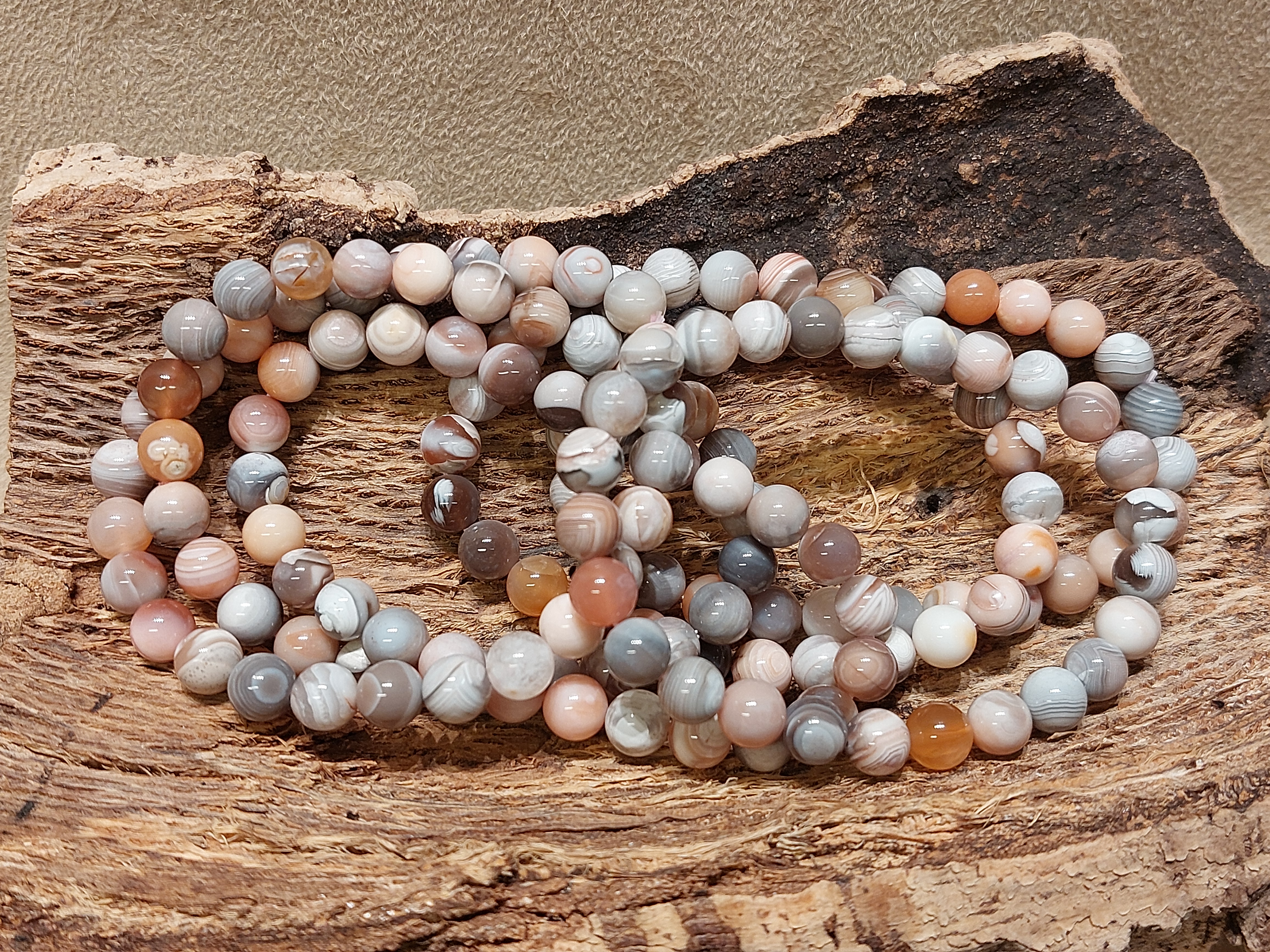 Botswana agaat armband 7 mm