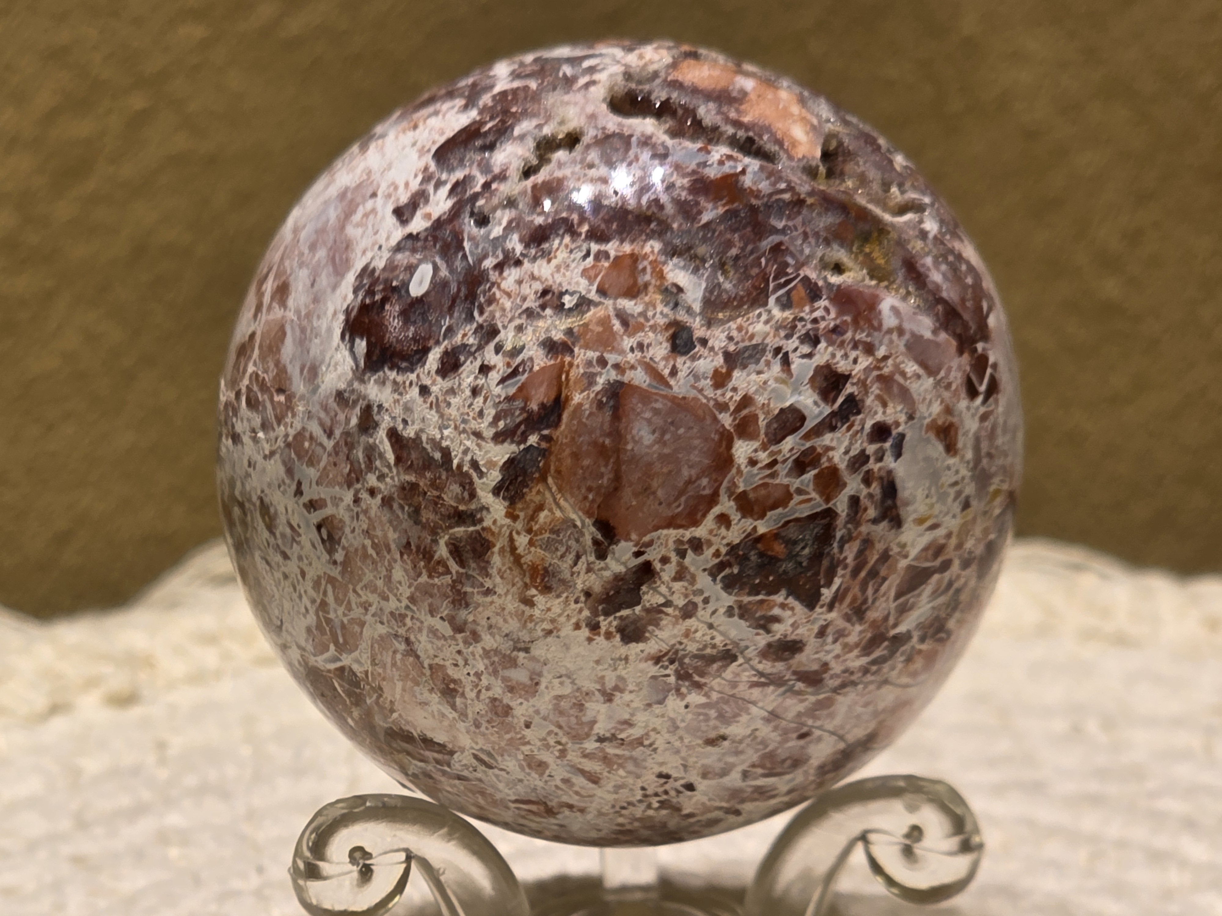 Druzy rode jaspis bol uit Indonesië