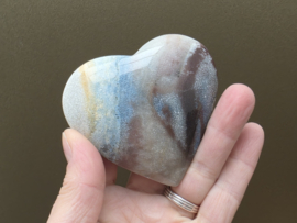 Blauwe paraiba kwarts hart