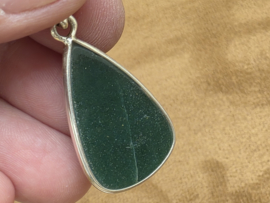 Jade hanger in zilver