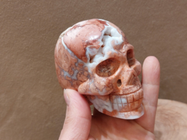 Roze chalcedoon human skull
