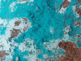 Chrysocolla druzy uit Congo ruw stuk