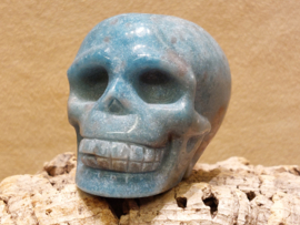 Blauwe paraiba kwarts human skull