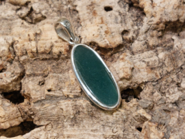 Jade hanger in zilver