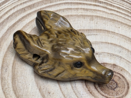 Tijgeroog wolf hanger doorboord