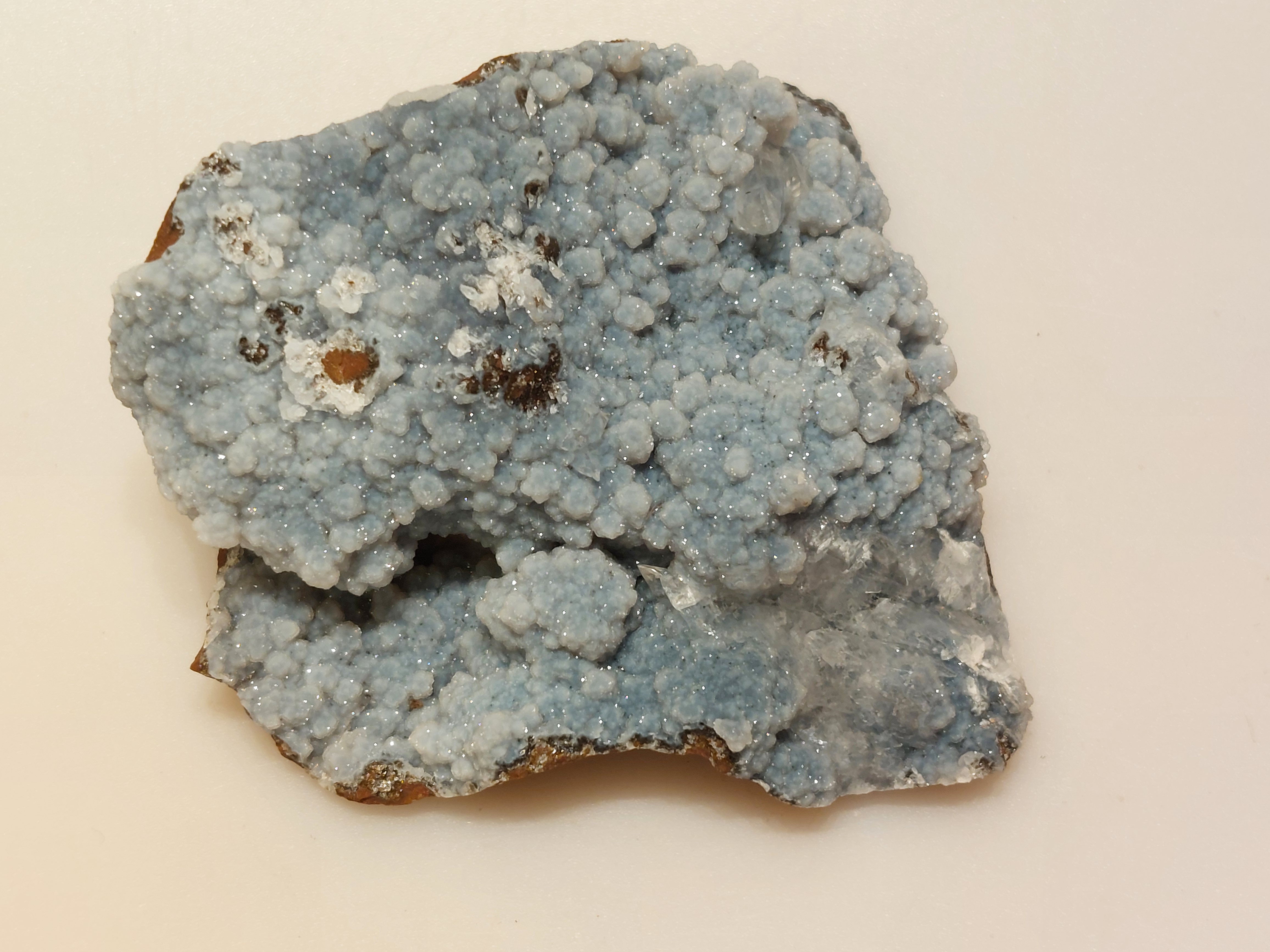 Blauwe chalcedoon uit Marokko