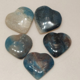 Blauwe paraiba kwarts hart