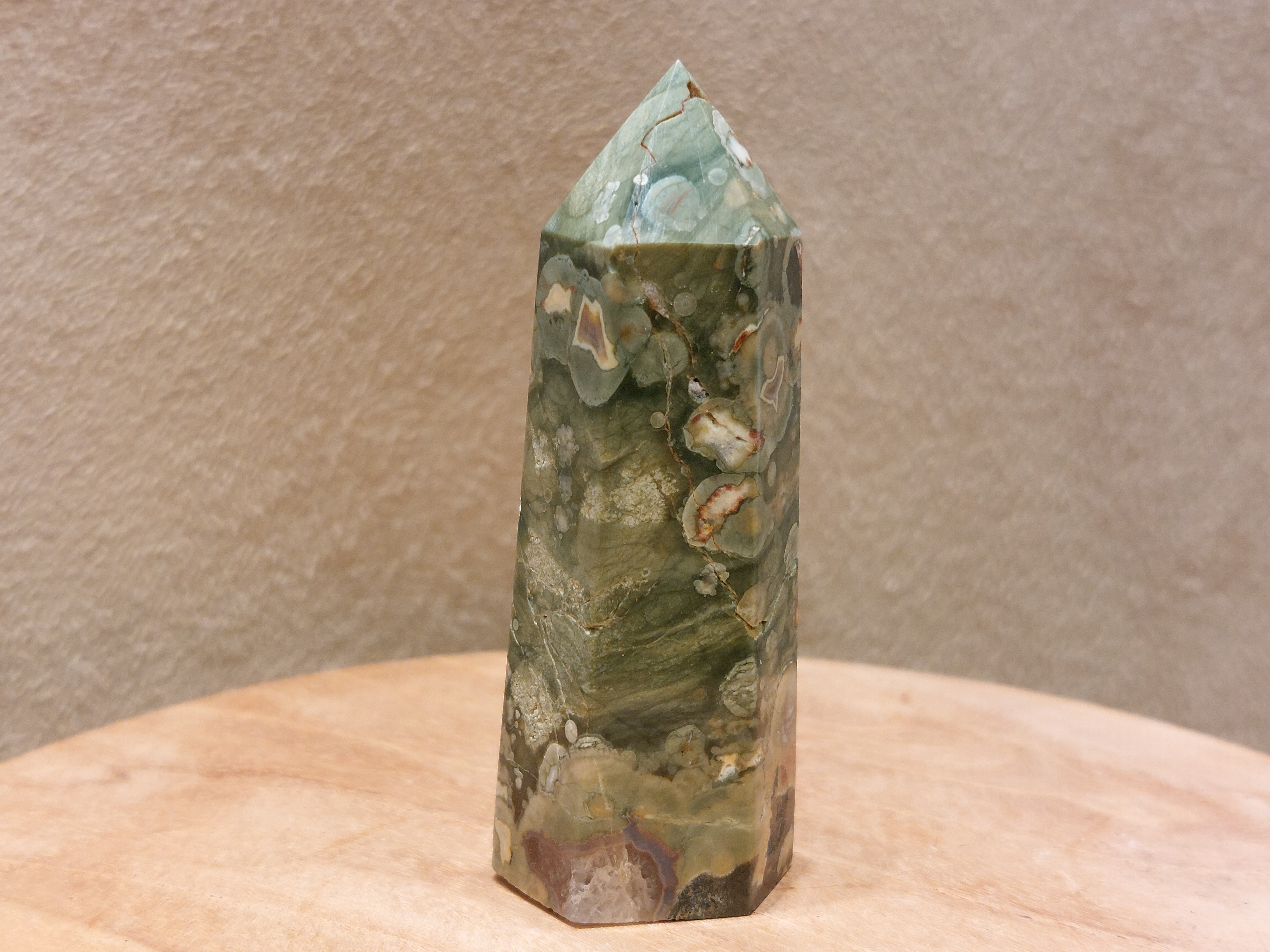 Rhyoliet of regenwoud jaspis punt